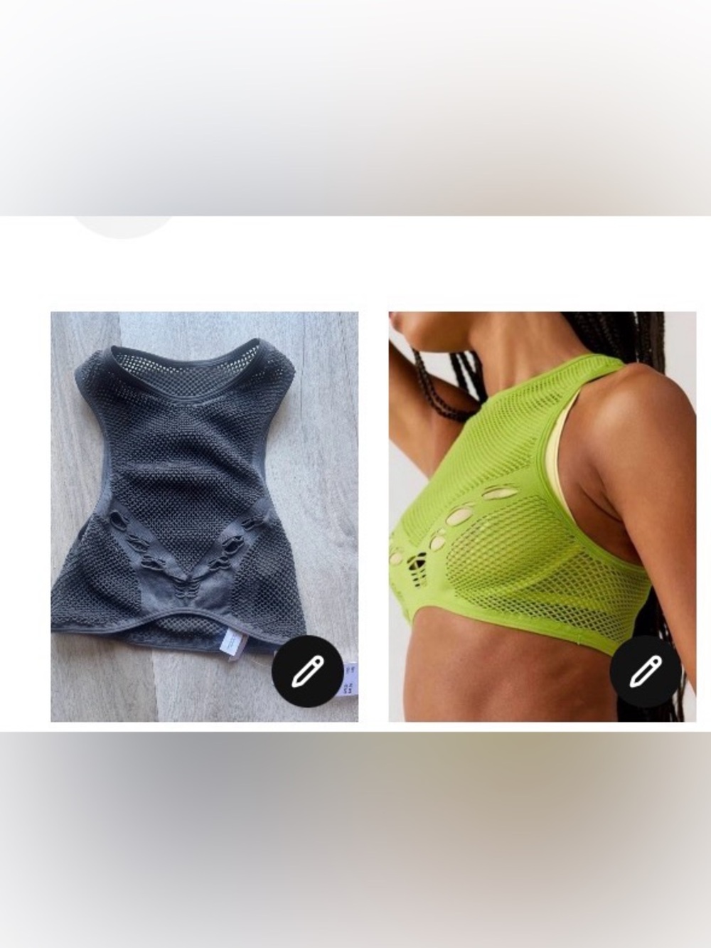 Seamless Mesh Crop Tank Bra Racerback XS/S Urban Outfitters Out From Under NWT